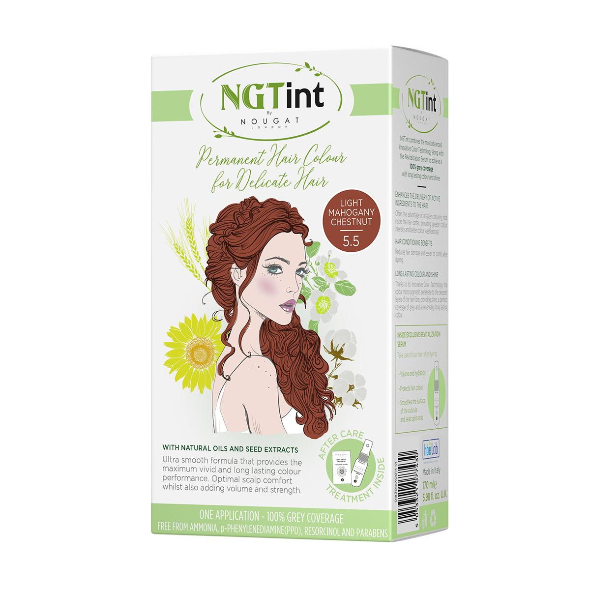 NGTint Permanent Hair Colour Light Mahogany Chestnut 5.5 170ML
